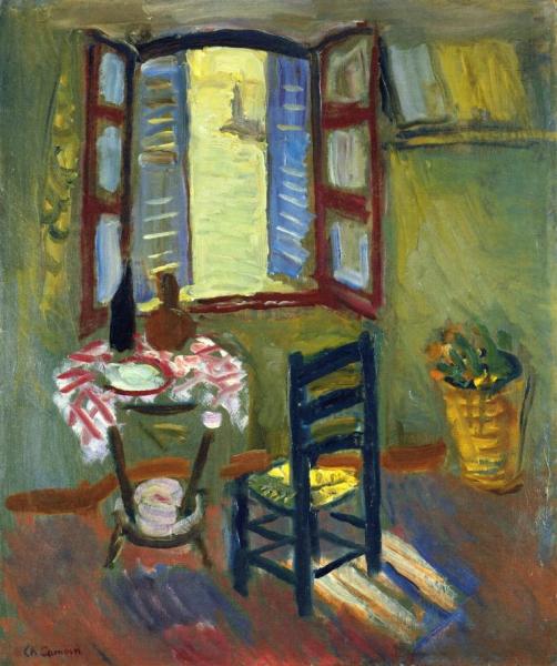 Window Open Over The Port Of Saint Tropez by Charles Camoin