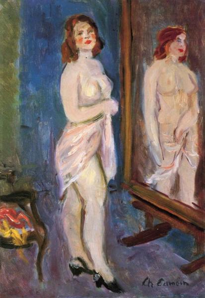 Woman In Front Of A Mirror by Charles Camoin