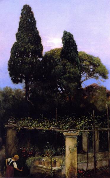 Garden Of The Villa Castello, Capri by Charles Caryl Coleman