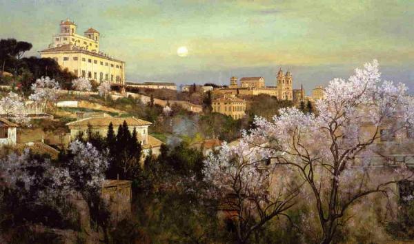 Il Pincio With A View Of Villa Medici by Charles Caryl Coleman