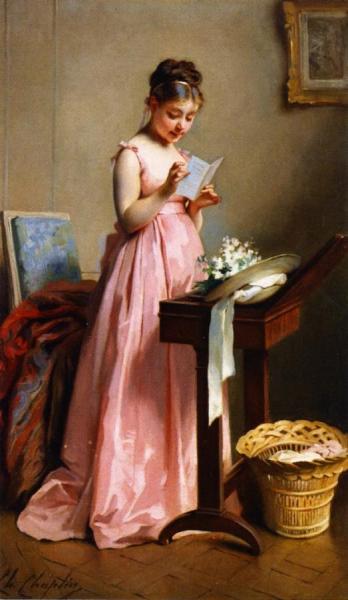 Girl Reading by Charles Chaplin
