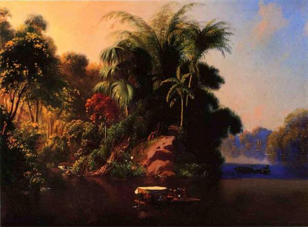 Boating On The Changres River by Charles Christian Nahl Oil Painting Reproductions