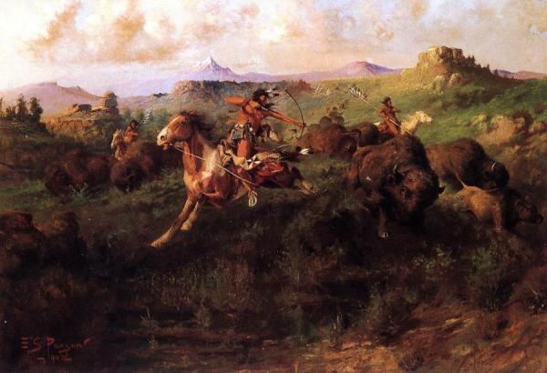 Buffalo Hunt by Charles Christian Nahl