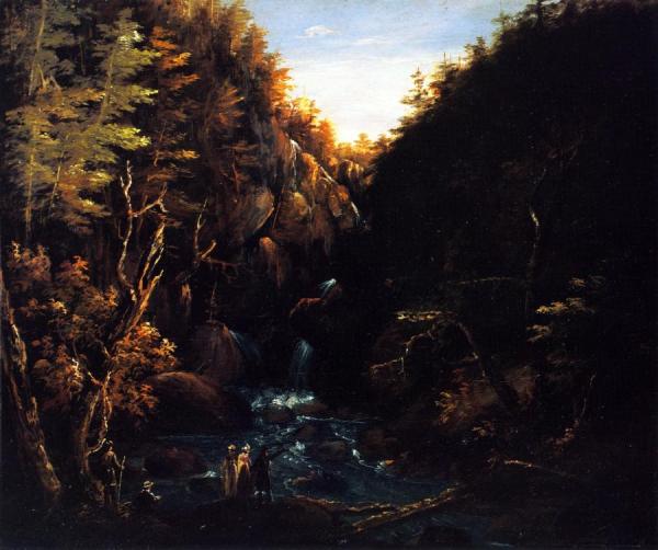 An Excursion To A Waterfall In The Mountains by Charles Codman