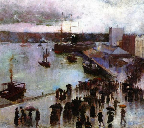Departure Of The Orient - Circular Quay by Charles Conder
