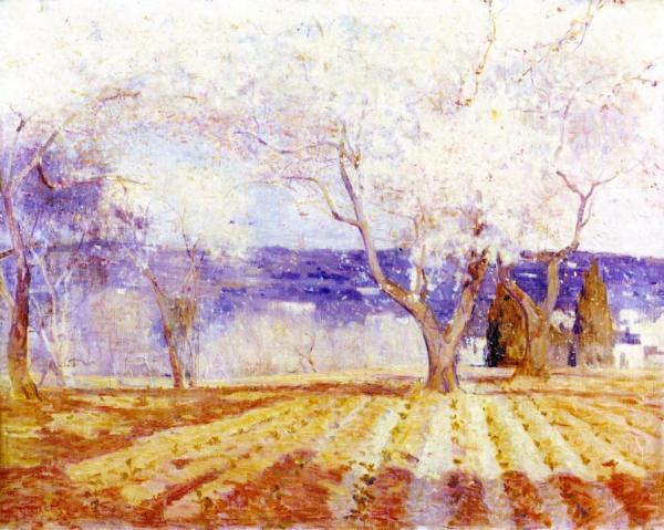 Fruit Trees In Blossom, Algiers by Charles Conder