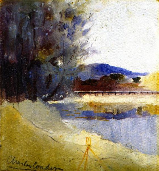 Charles Conder Landscape With Theodolite