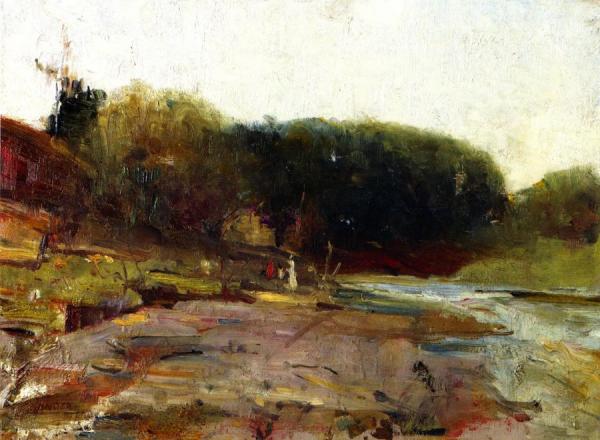 On The River Yarra Near Heidelberg, Victoria by Charles Conder Oil Painting Reproductions