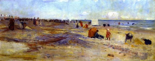 Sketch Of Littlehapton Beach by Charles Conder