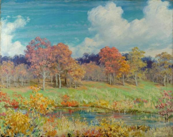 Autumn Landscape by Charles Courtney Curran Oil Painting Reproductions