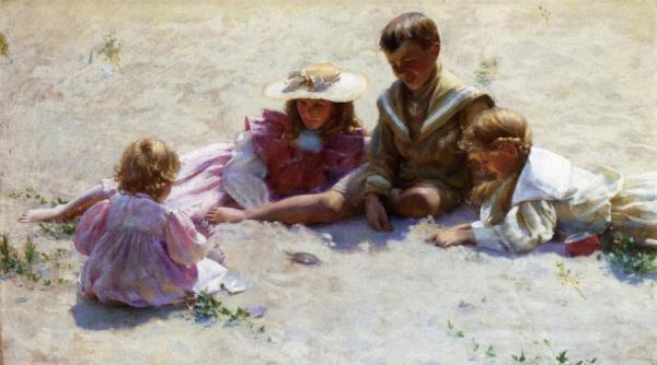 Children By The Seashore by Charles Courtney Curran