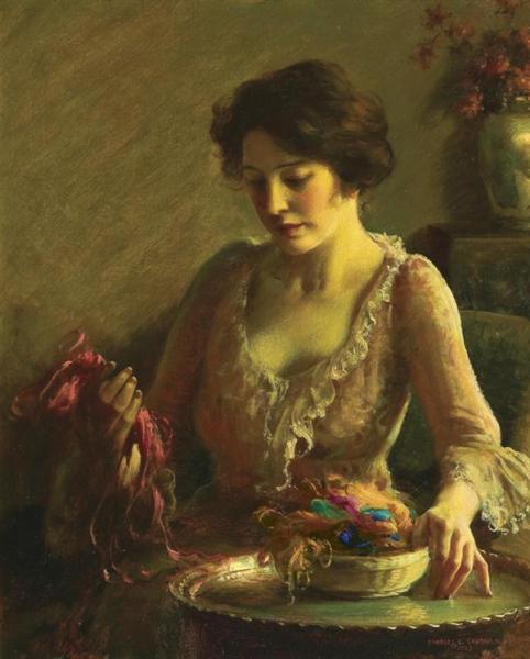 Charles Courtney Curran Choosing The Colors