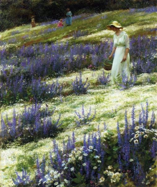 Ladies On A Hill by Charles Courtney Curran