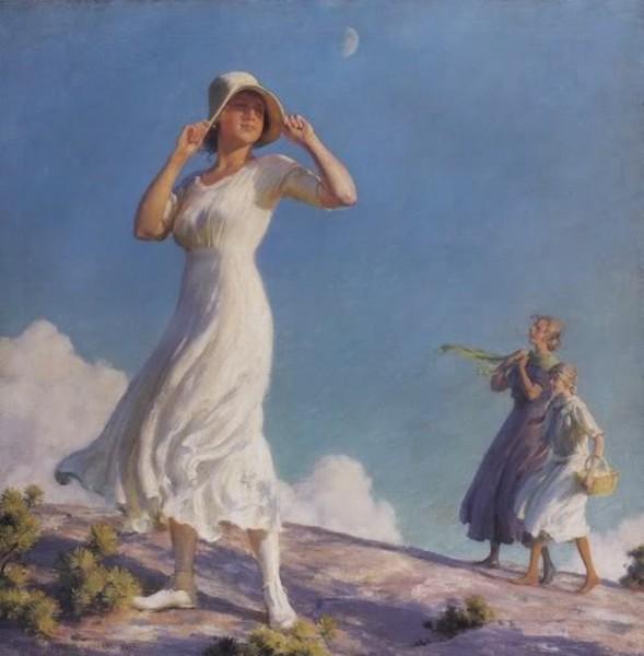 Ladies On A Hill by Charles Courtney Curran
