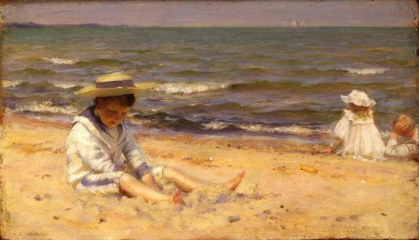 On The Beach, Lake Erie by Charles Courtney Curran