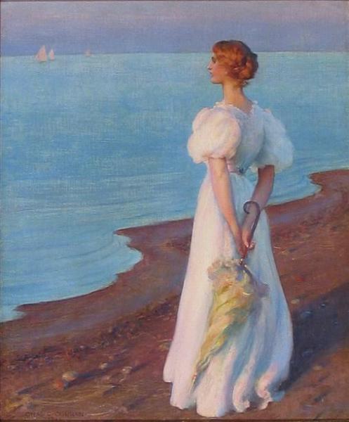 On The Shores Of Lake Erie by Charles Courtney Curran Oil Painting Reproductions