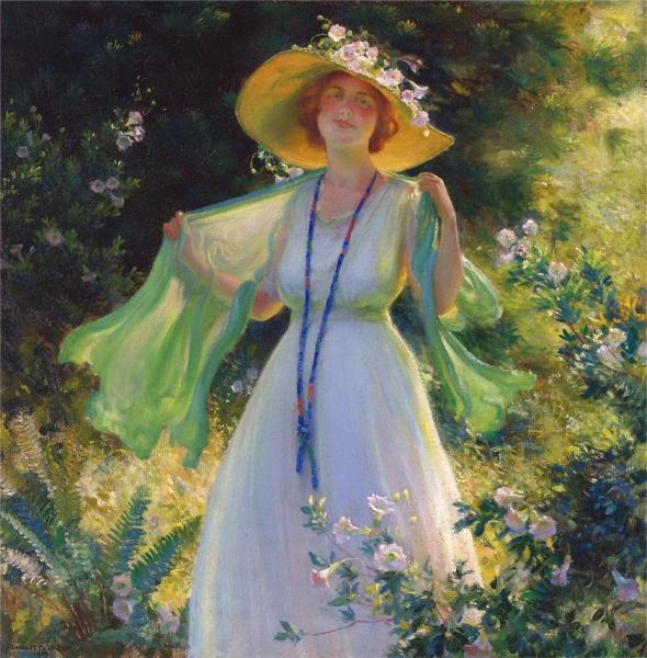 Path Of Flowers by Charles Courtney Curran