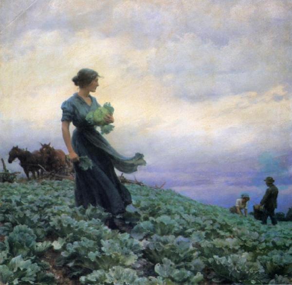 Charles Courtney Curran The Cabbage Field