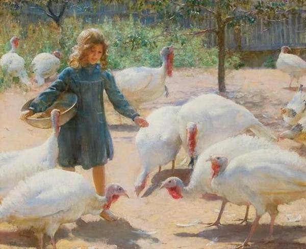 White Turkeys by Charles Courtney Curran