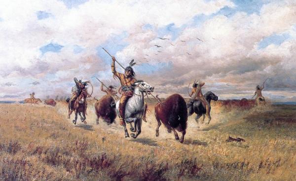Indian Buffalo Hunt by Charles Craig Oil Painting Reproductions
