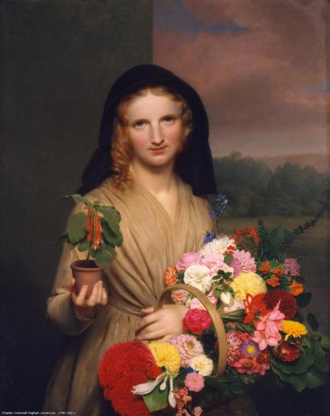 Flower Girl by Charles Cromwell Ingham