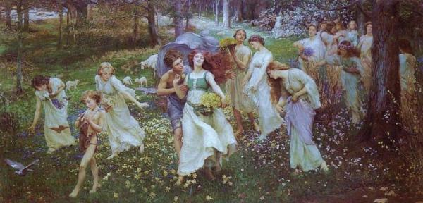 The Progress Of Spring by Charles Daniel Ward Oil Painting Reproductions