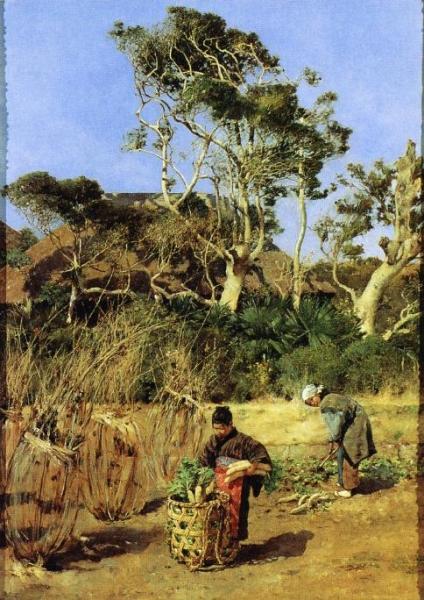 Farm Yard, Japan by Charles Dater Weldon