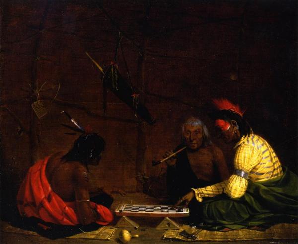 Winnebagos Playing Checkers by Charles Deas