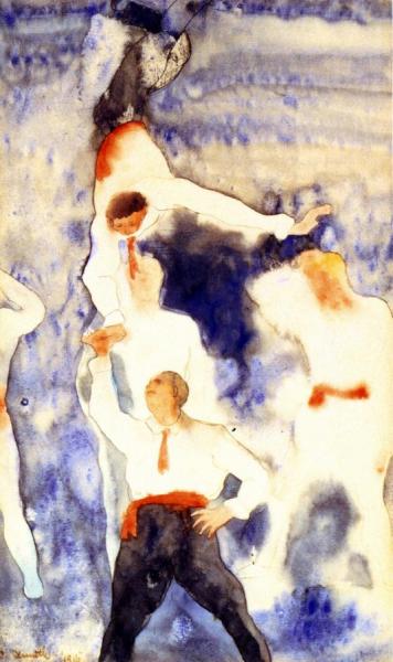 Acrobats - Balancing Act by Charles Demuth Oil Painting Reproductions