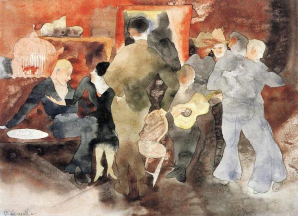 Cabaret Interior With Carl Van Vechten by Charles Demuth