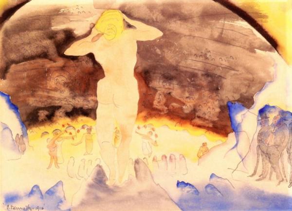 Count Muffat's First View Of Nana At The Theater by Charles Demuth