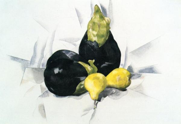 Eggplants And Pears by Charles Demuth