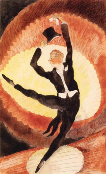 In Vaudeville: Acrobatic Male Dancer With Top Hat by Charles Demuth Oil Painting Reproductions