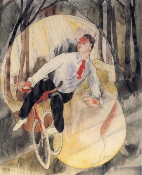 In Vaudeville, The Bicycle Rider by Charles Demuth Oil Painting Reproductions