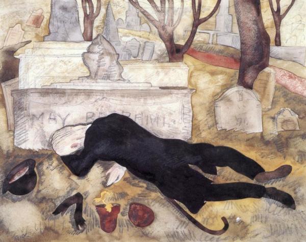 Marcher Receives His Revelation At May Bartram's Tomb by Charles Demuth