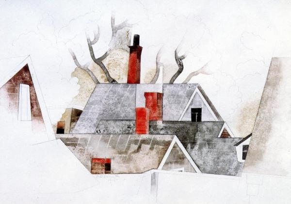 Red Chimneys by Charles Demuth