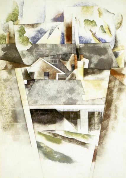 Sailboats And Roofs by Charles Demuth