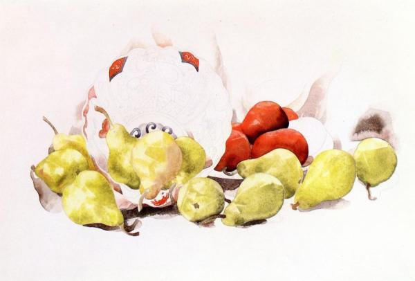 Still Life: Apples And Pears by Charles Demuth