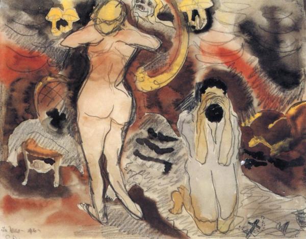 Te Nana (nana Before The Mirror) by Charles Demuth