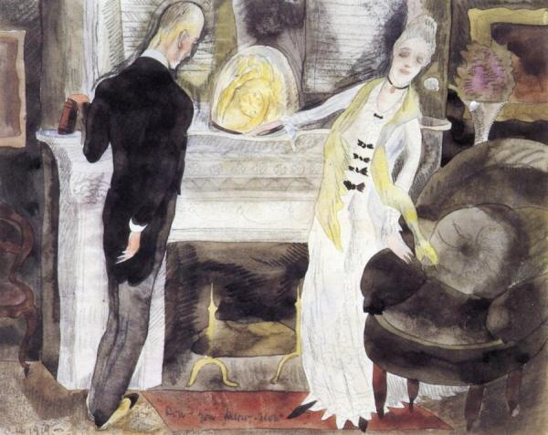 The Revelation Comes To May Bertram In Her Drawing Room by Charles Demuth