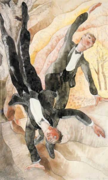 Two Acrobats by Charles Demuth