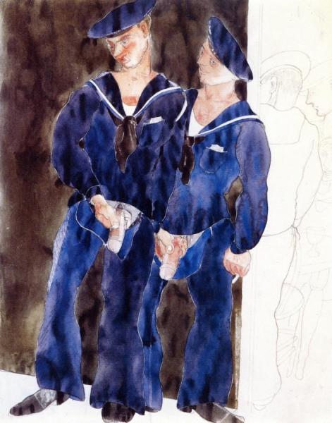 Two Sailors Urinating by Charles Demuth
