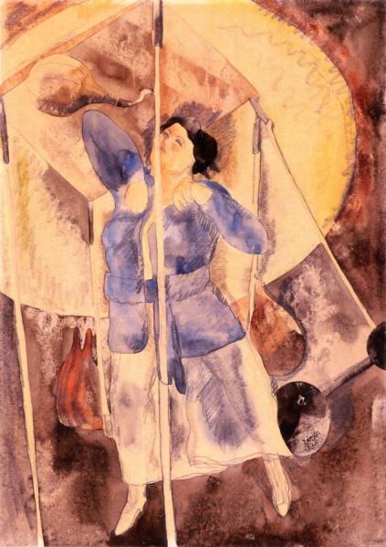 Woman Punching Bag by Charles Demuth