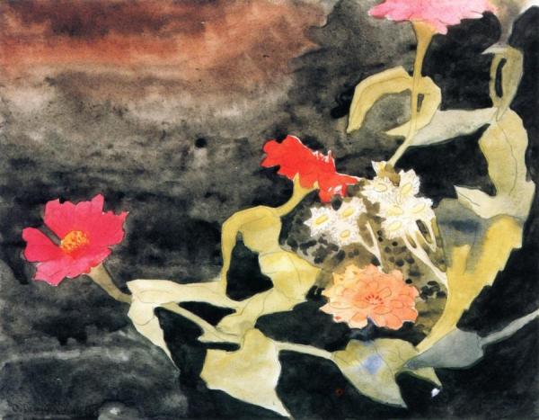 Zinnias by Charles Demuth