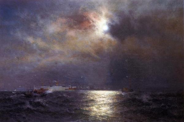 Fog Storm On The Bay by Charles Dorman Robinson Oil Painting Reproductions