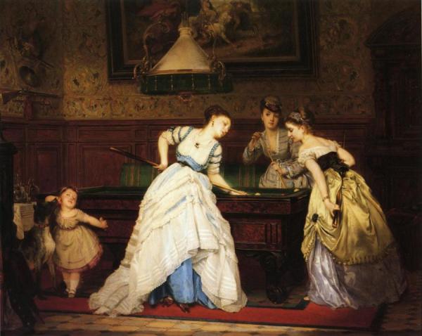 The Game Of Billiards by Charles Edouard Boutibonne