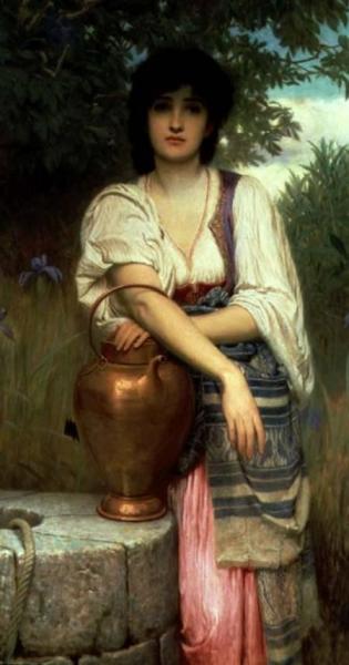 At The Well by Charles Edward Perugini Oil Painting Reproductions