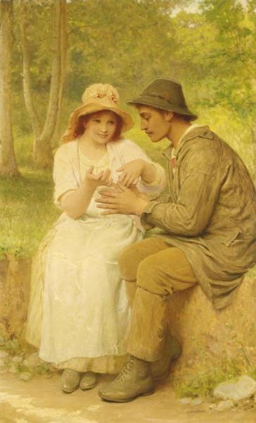 Il Gioco Del Filo by Charles Edward Perugini Oil Painting Reproductions