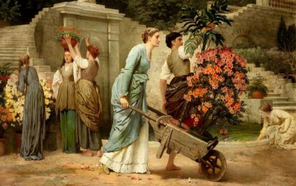 Playing At Work by Charles Edward Perugini