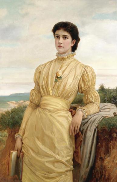 Portrait Of A Lady by Charles Edward Perugini Oil Painting Reproductions